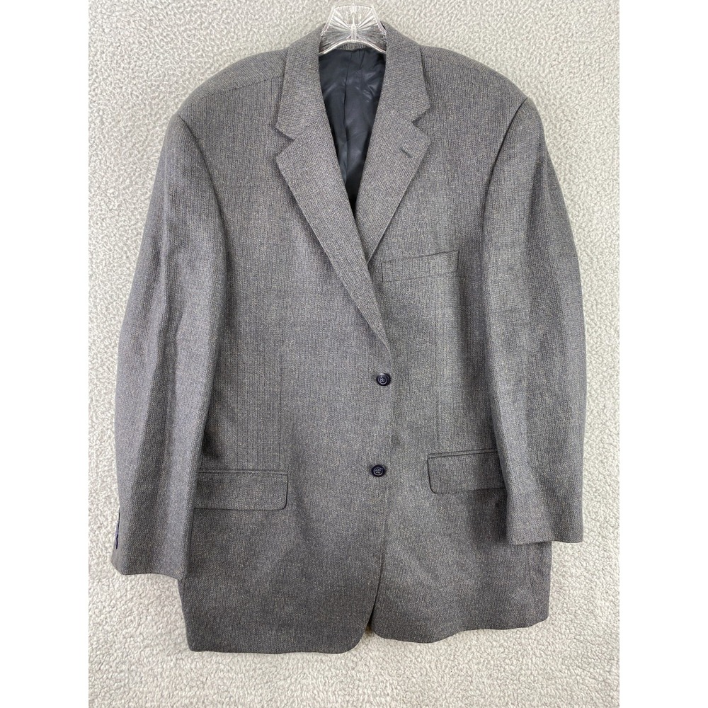 Pronto Uomo Sports Coat Men's 50R Firenze Lanificio Gray Wool Silk Made in Italy